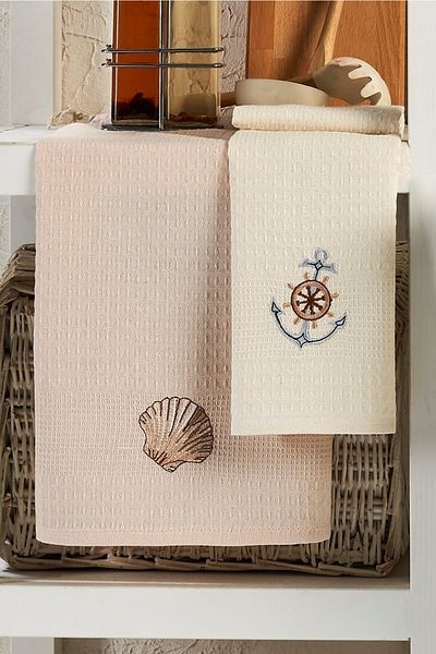 Valezium 6-Piece Kitchen Drying Cloth Marine Set 45x60