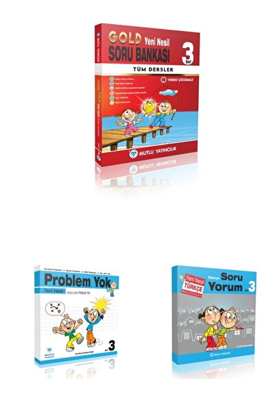 Mutlu Yayınları Mutlu Gold Yeni Nesil Soru Bankası 3. Sınıf +yeni Nesil Probl...