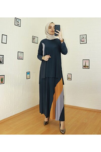 MODAMÜNASİP Υπέροχο διπλό κοστούμι με σανδί φούστα