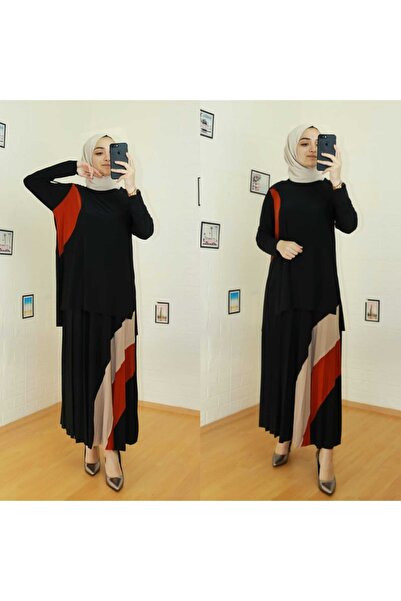 MODAMÜNASİP Υπέροχο Σετ Σαντιζ Φούστας Δύο Τεμάχια