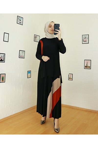 MODAMÜNASİP Υπέροχο Σετ Σαντιζ Φούστας Δύο Τεμάχια