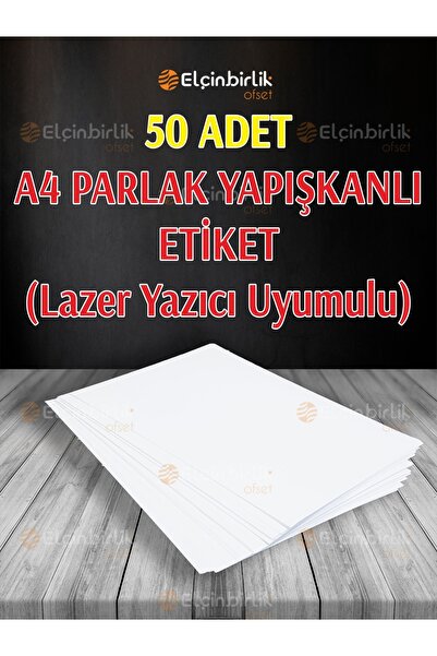 elçinbirlik ملصق فني لامع 50 قطعة ملصق لاصق A4