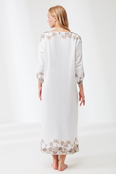 Penyemood Desenli Uzun Elbise