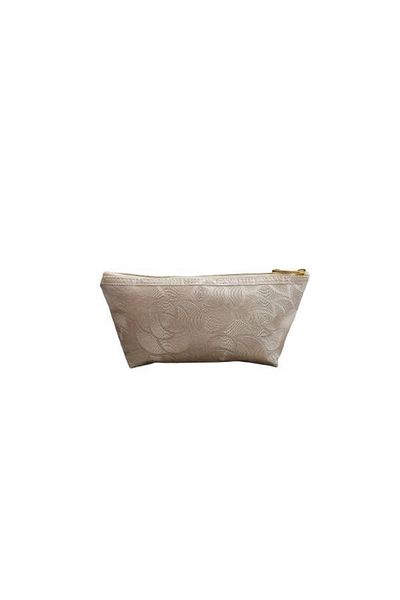 EDWOL Women's Multi-Purpose Make-up and Handbag Shiny Ecru