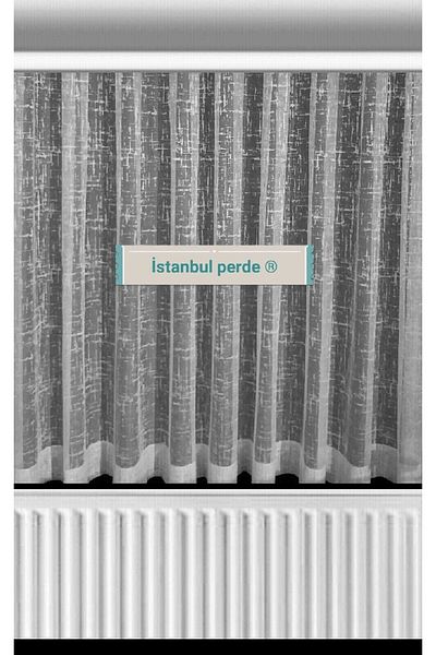 İstanbul Perde Ready Made Tulle-short Size-honeycomb Top-ecru Color (BROKEN WHITE)