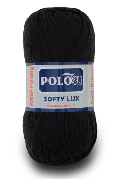 Polosu Softy Lux - Premium Anti-pilling Örgü Ipliği - 435 - Siyah