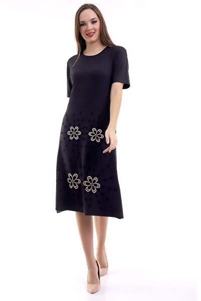 akgül giyim Kadın Siyah Yeni Sezon Elbise Modeli