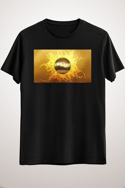 GreenMint Bitcoin Cryptocurrency Unisex Black Classic T-shirt - Case Wallet Design