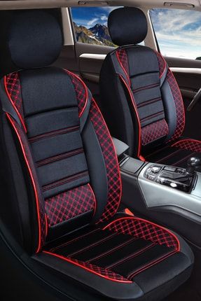 PlusOto Nissan Qashqai Compatible VENUS Series Leather Black-Red Car Seat  Cover Set of 5 - Trendyol