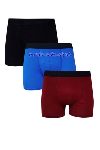 Hepsine Rakip Ανδρικά εσώρουχα 3 τεμαχίων Lycra Modal Boxer Απλό βαμβακερό εσώρουχο υψηλής ποιότητας