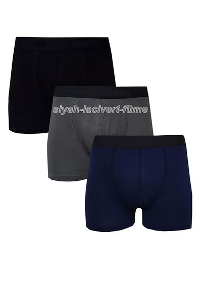 Hepsine Rakip Ανδρικά εσώρουχα 3 τεμαχίων Lycra Modal Boxer Απλό βαμβακερό εσώρουχο υψηλής ποιότητας