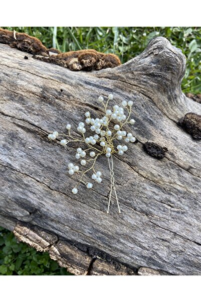 Pearly Handmade Accesoriu pentru păr Agraf de păr din aur cu perle mici