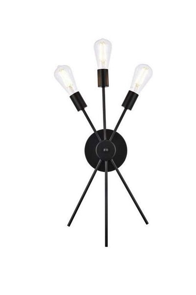 BSA LIGHTING Velia 3-Piece Black Sconce