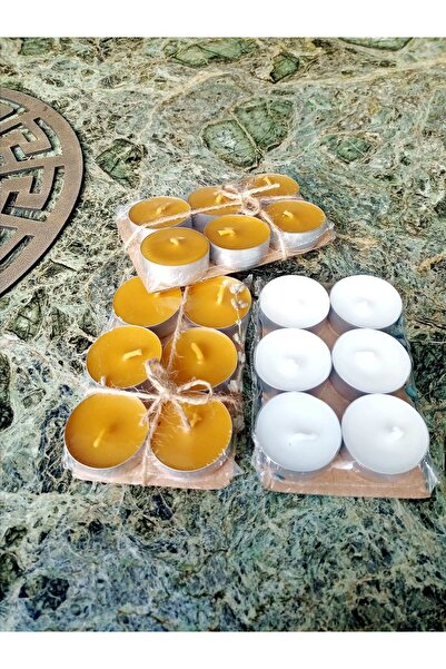 Petekoğlu (18 Adet ) 6 Sı Soya Mumu Tealight Doğal Petek Balmumu Mum Standart...
