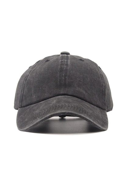 Kardelen Butik Denizli Super Quality Black Denim Canvas Unisex Cap (Black)