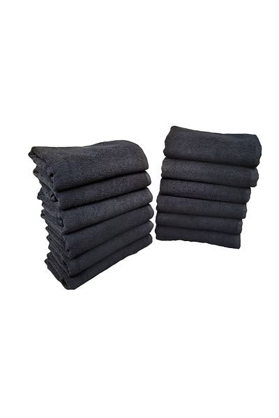 Hepsine Rakip Pack of 12 Microfiber Dye-Proof Hairdresser Hair Towels 50X90 cm