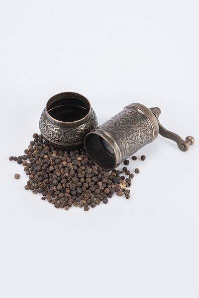 DMT COPPER HOME Gaziantep Mini Otantik Kahve Değirmeni Baharat Değirmeni Yük:...