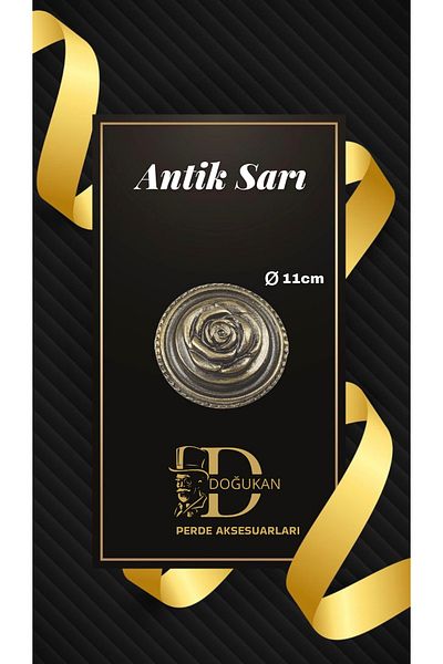 Doğukan perde aksesuarları Pr-04 Renso Antique Special Design Polyester (1 PC)