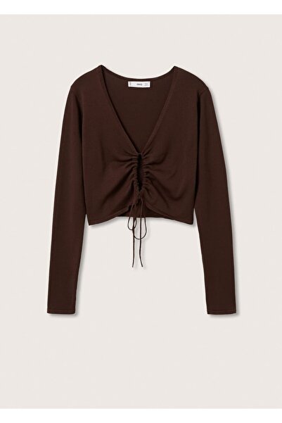 MANGO Woman Cut-out Detaylı Örgü Kazak