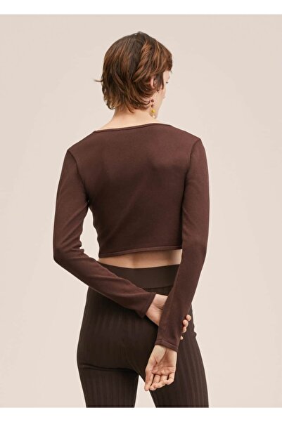 MANGO Woman Cut-out Detaylı Örgü Kazak