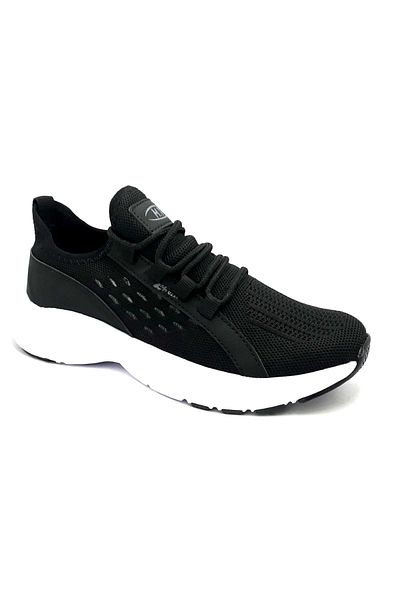 M.P. 221-2390 Tricotaj de damă Pantofi sport negri cu șireturi