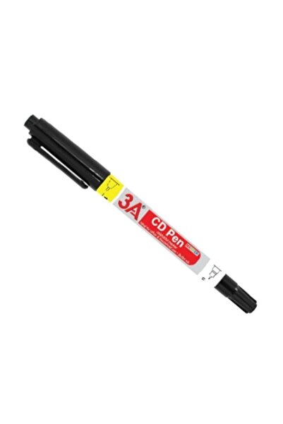 3A Çift Taraflı Siyah Asetat Kalemi Cd/dvd Kalemi