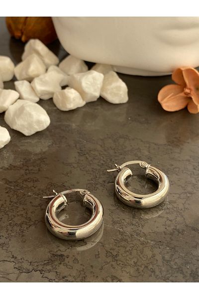 Jack Ferrero Steel Invoiced Earrings, Guaranteed to Not Fade Color