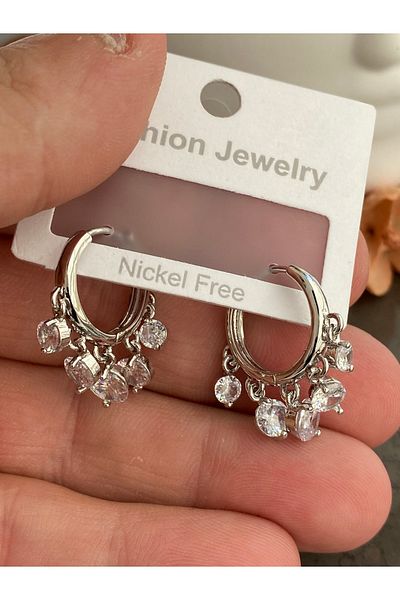 Jenny Daphne Steel Invoiced Earrings, Guaranteed to Not Fade Color