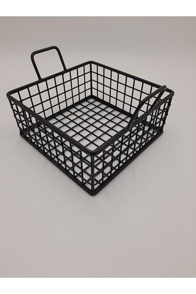 GO DEKOR Multi-Purpose Compact Metal Square Cute Fruit And Bread Basket