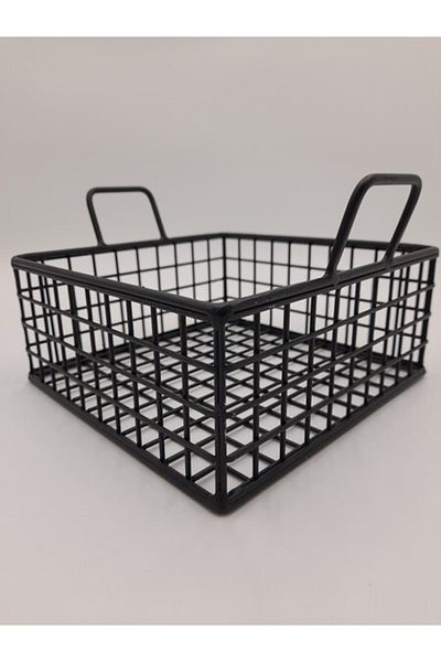 GO DEKOR Multi-Purpose Compact Metal Square Cute Fruit And Bread Basket