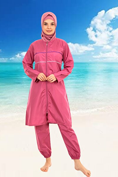 Good Miss Tesettür Haşema-hijab Swimsuit/1520-1-pembe