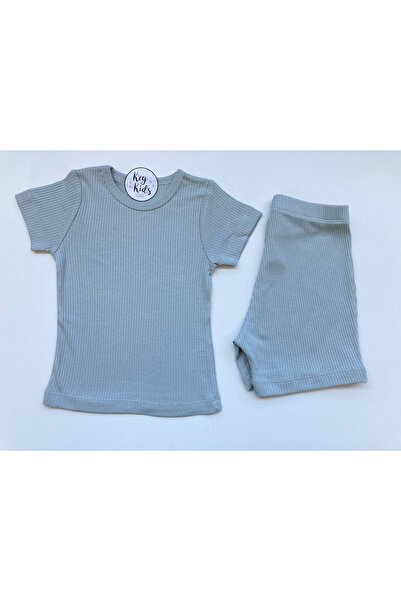 KEY KIDS Set modal cu pantaloni scurți din velur Mint
