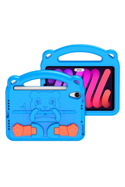 Dux Ducis Panda Ipad Mini 6 (2021) Ve Mini 7 (2024) Kılıf Çocuk Shockproof Standlı Taşınabilir Mavi