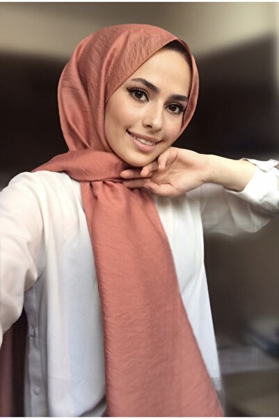 İPEKSCARF Siyane Şeftali Ipeksi Vual Caz Şal