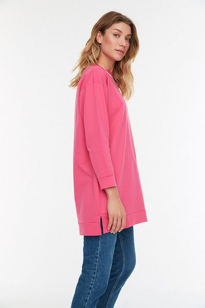 Trendyol Modest Sweatshirt - Rosa - Regular Fit