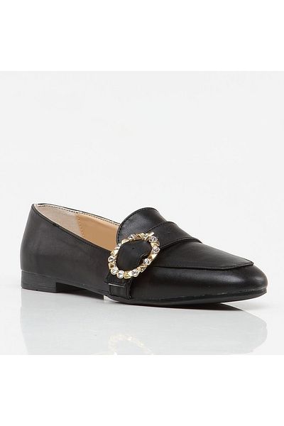 Yaya by Hotiç Loafer Shoes - Black - Block