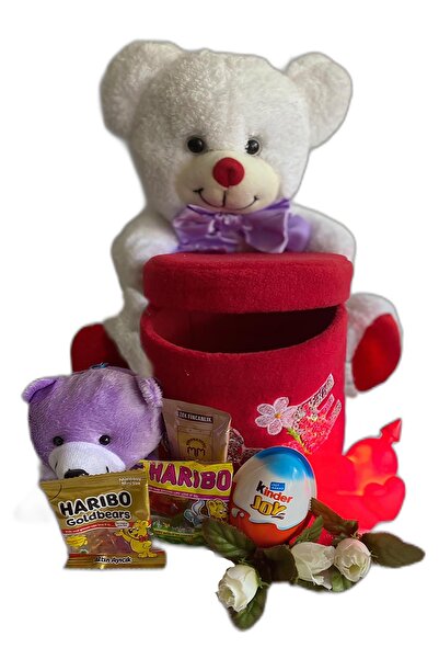 Hediye Nest Sevgililer Günü, Doğum Günü Hediyesi, Hediye Dolu Kutulu Beyaz Pe...