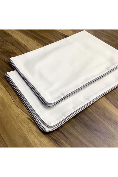 OYA home Gray Piping Cotton Satin Sleeping Pillow -50*70 Cm (2 Pieces)