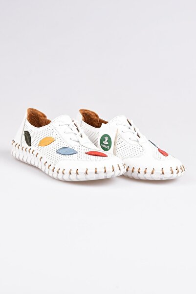 Venüs 2010709Y Hakiki Deri Günlük Ortopedik Taban Bağcıklı Günlük Sandalet Ay...