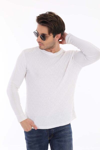 youknitwear you Crew Neck White Sweater