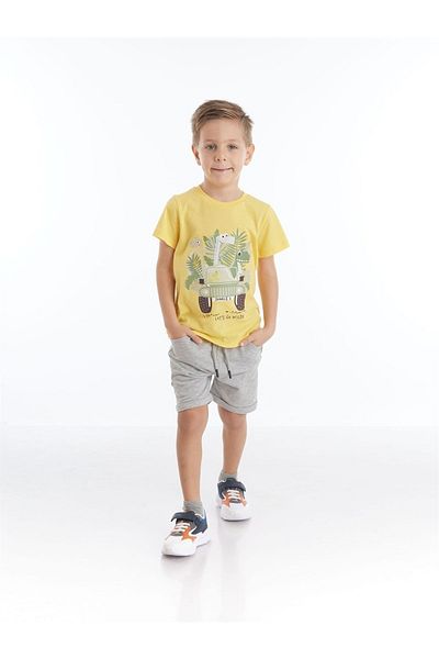 Çimpa Pn19409 Panolino Lets Go Wild 2-Piece Shorts Set 3-6 Years Yellow
