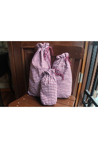 Sumicorn Design حقيبة قماش صديقة للبيئة من القماش القطني باللون العنابي، حقيب...