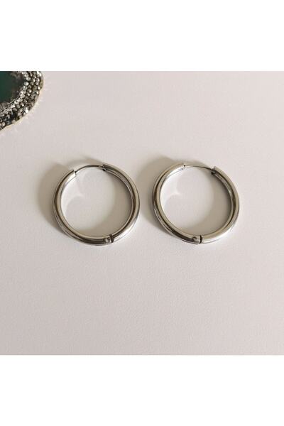 Bylin أقراط دائرية من الفولاذ المقاوم للصدأ - 20 ملم - زوج واحد