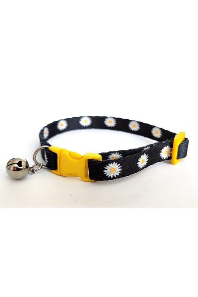 Ayz Aksesuar Cat Collar Large Daisy Pattern Hand Made Special Production Size 17cm-28cm