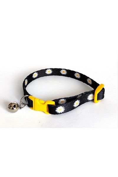 Ayz Aksesuar Cat Collar Large Daisy Pattern Hand Made Special Production Size 17cm-28cm