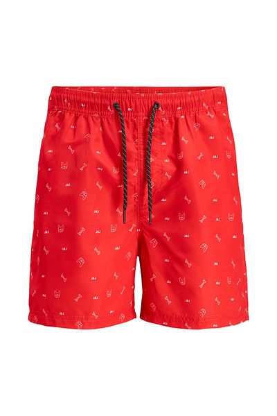 Jack & Jones Swim Shorts - Red - Graphic