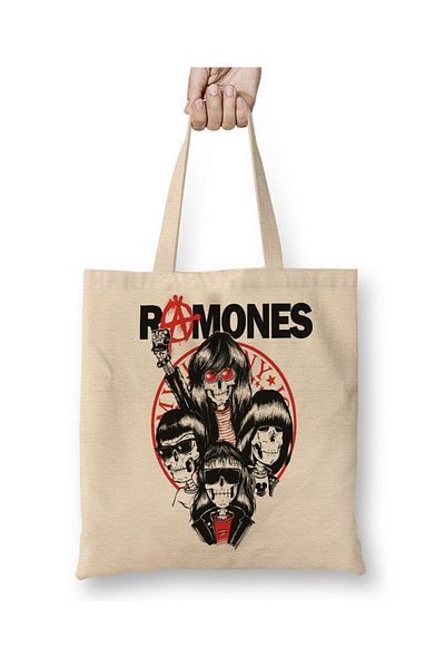 Baskı Dükkanı Ramones υφασμάτινη τσάντα μακριά λαβή