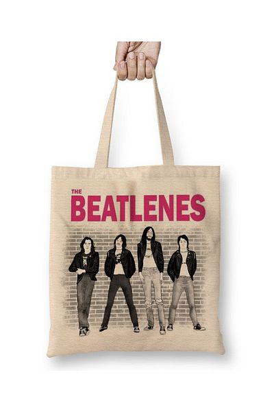 Baskı Dükkanı The Beatlenes υφασμάτινη τσάντα με μακριά λαβή
