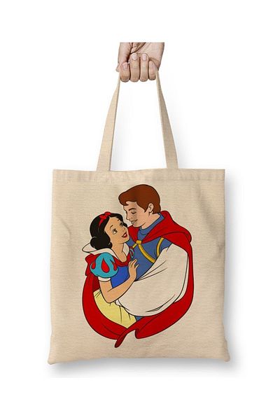 Baskı Dükkanı Geantă din Pânză Branca De Neve 3 Mâner Lung
