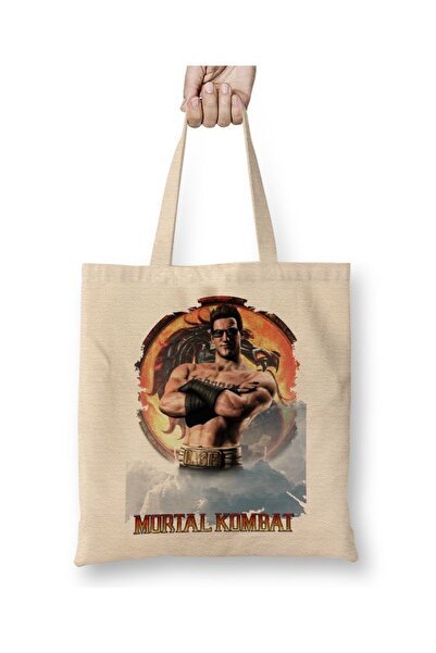 Baskı Dükkanı Mortal Kombat Johnny Cage Igračka odeća Torba duga Sa ručkom